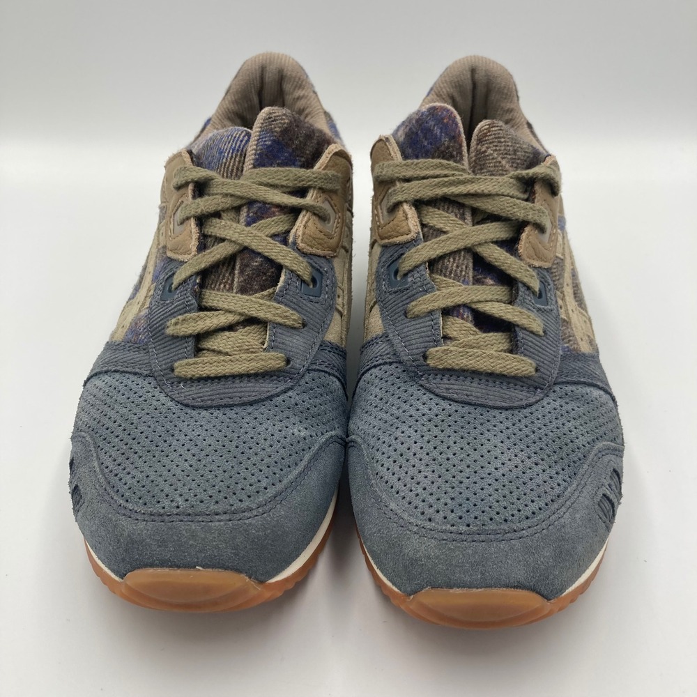 ASICS Gel Lyte III‎ Tarmac/Mink Plaid Suede Casual Sneakers Mens Size 8 - Picture 4 of 9